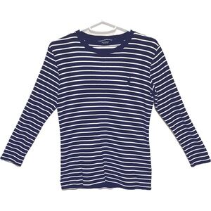 Ralph Lauren Sport Women Navy & White Striped Long Sleeve Top [S]